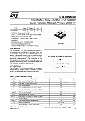DataSheet STE70NM50 pdf