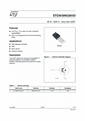 DataSheet STGW39NC60VD pdf