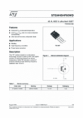 DataSheet STGW45HF60WD pdf