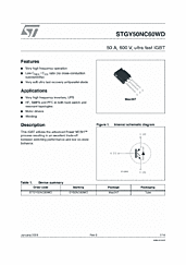 DataSheet STGY50NC60WD pdf