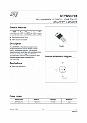 DataSheet STP120NF04 pdf