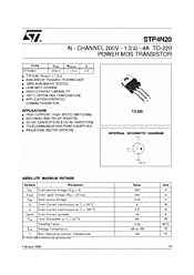 DataSheet STP4N20 pdf