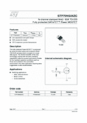 DataSheet STP70NS04ZC pdf