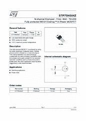 DataSheet STP75NS04Z pdf