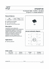 DataSheet STS4NF100 pdf