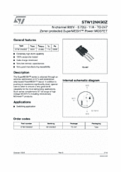 DataSheet STW12NK90Z pdf