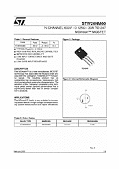 DataSheet STW26NM60 pdf