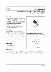 DataSheet STW45NM60 pdf