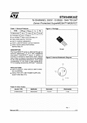 DataSheet STW54NK30Z pdf