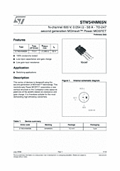 DataSheet STW54NM65N pdf