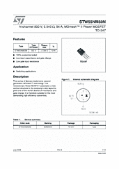 DataSheet STW55NM50N pdf