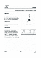 DataSheet T2550H-600T pdf