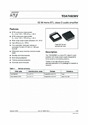 DataSheet TDA7492MV pdf