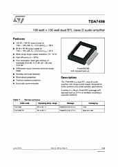 DataSheet TDA7498 pdf