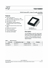 DataSheet TDA7498MV pdf