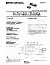 DataSheet ADS7813 pdf