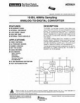 DataSheet ADS821 pdf