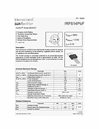 DataSheet IRF614PBF pdf