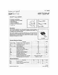 DataSheet IRF720PBF pdf