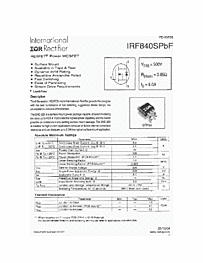 DataSheet IRF840SPBF pdf