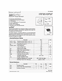 DataSheet IRF9510PBF pdf