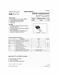 DataSheet IRFB11N50APBF pdf