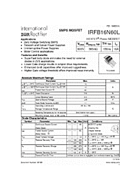 DataSheet IRFB16N60L pdf