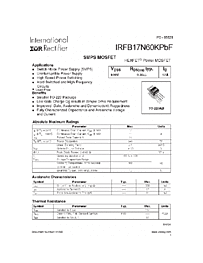 DataSheet IRFB17N60KPBF pdf