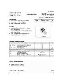 DataSheet IRFB9N65A pdf