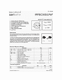 DataSheet IRFBC30LPBF pdf