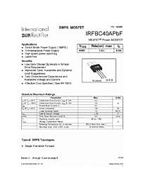 DataSheet IRFBC40APBF pdf