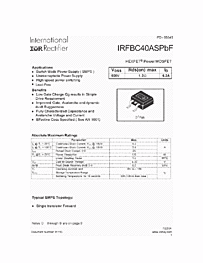 DataSheet IRFBC40ASPBF pdf