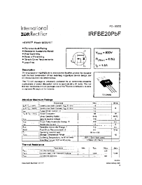 DataSheet IRFBE20PBF pdf