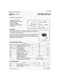 DataSheet IRFBE30PBF pdf