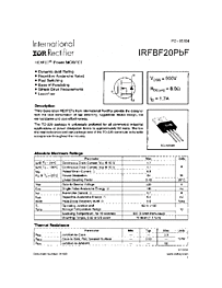 DataSheet IRFBF20PBF pdf