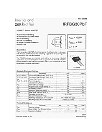 DataSheet IRFBG30PBF pdf