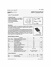 DataSheet IRFI720GPBF pdf