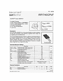 DataSheet IRFI740GPBF pdf