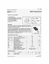 DataSheet IRFI744GPBF pdf