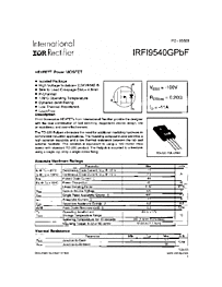 DataSheet IRFI9540GPBF pdf