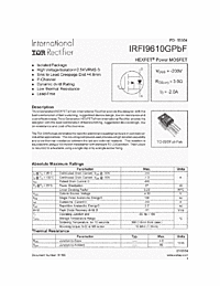 DataSheet IRFI9610GPBF pdf