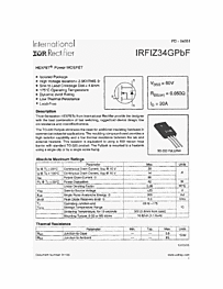 DataSheet IRFIZ34GPBF pdf
