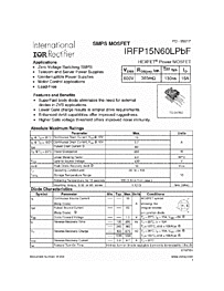 DataSheet IRFP15N60LPBF pdf