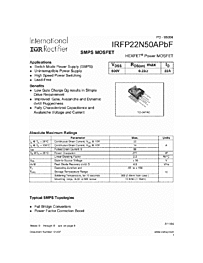DataSheet IRFP22N50APBF pdf