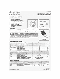 DataSheet IRFP450PBF pdf