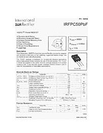 DataSheet IRFPC50PBF pdf