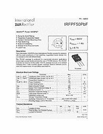 DataSheet IRFPF50PBF pdf