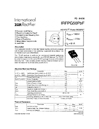 DataSheet IRFPG50PBF pdf