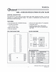 DataSheet W24512A pdf