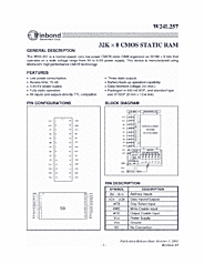 DataSheet W24L257 pdf